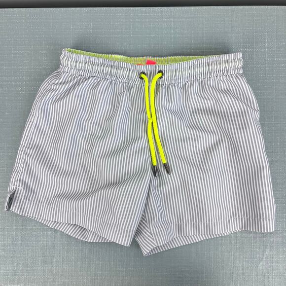 Sunuva Boys Gray & White Striped Swim Trunks 5-6 - Picture 7 of 7